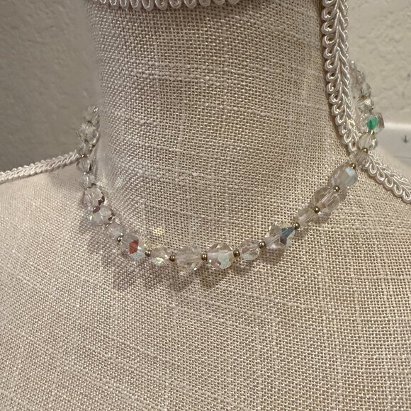 Crystal AB Glass Beaded Choker - Picture 6 of 7